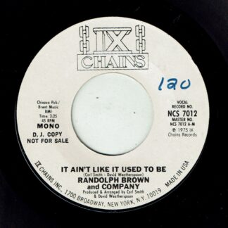 RANDOLPH BROWN & COMPANY: It Ain't Like It Used To Be