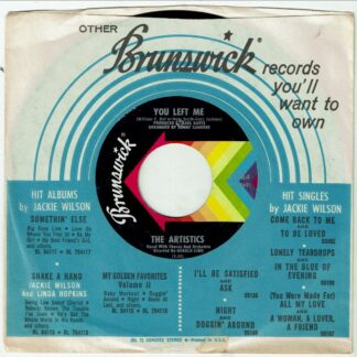 THE ARTISTICS: You Left Me / Lonely Old World